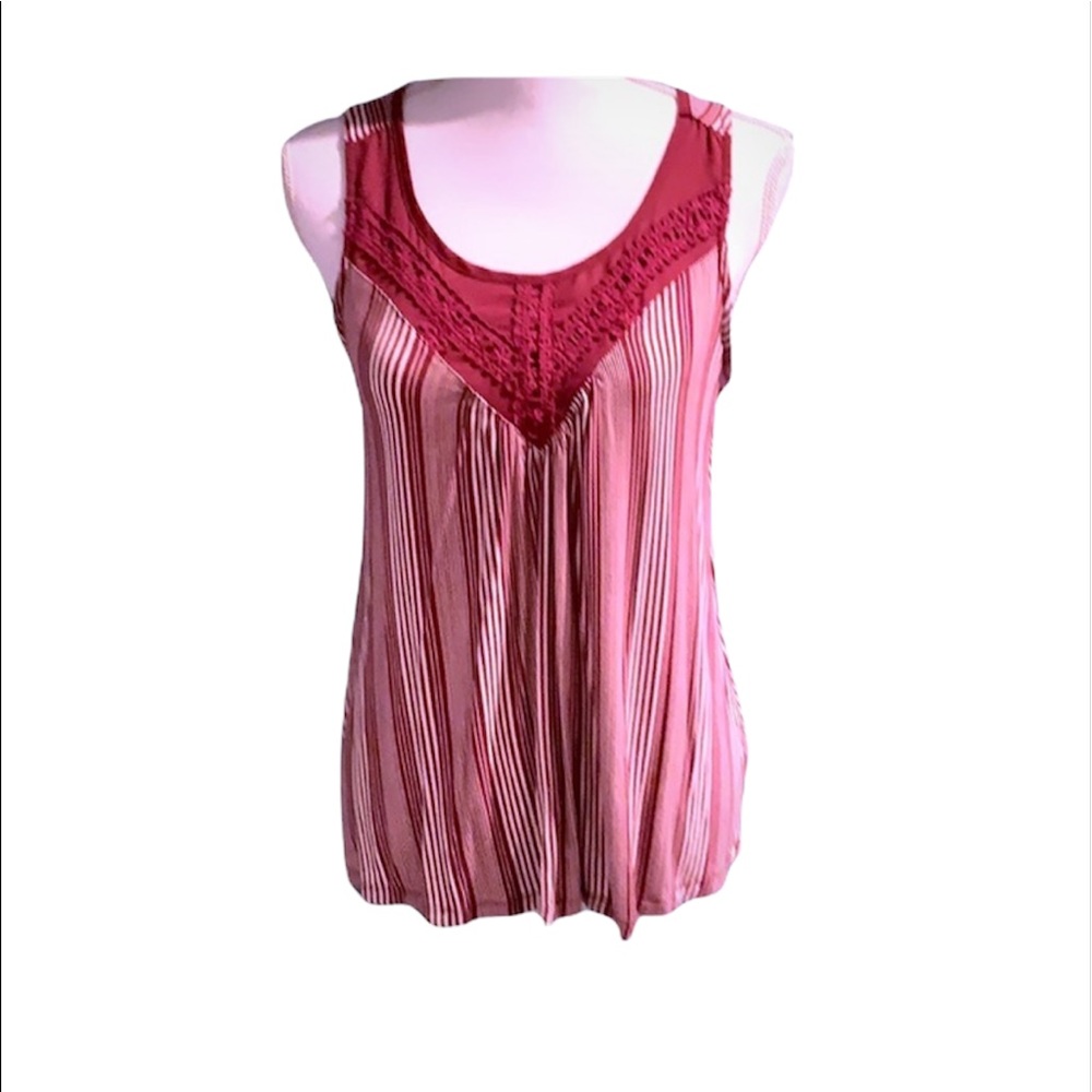 Maurices mauve and white tank top Size Small